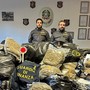 La droga sequestrata al confine con la Svizzera dalla Guardia di Finanza di Como