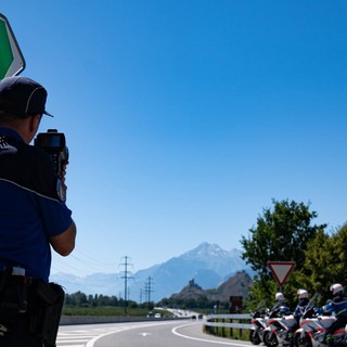 Francese fermato in Vallese, correva a 224 km/h